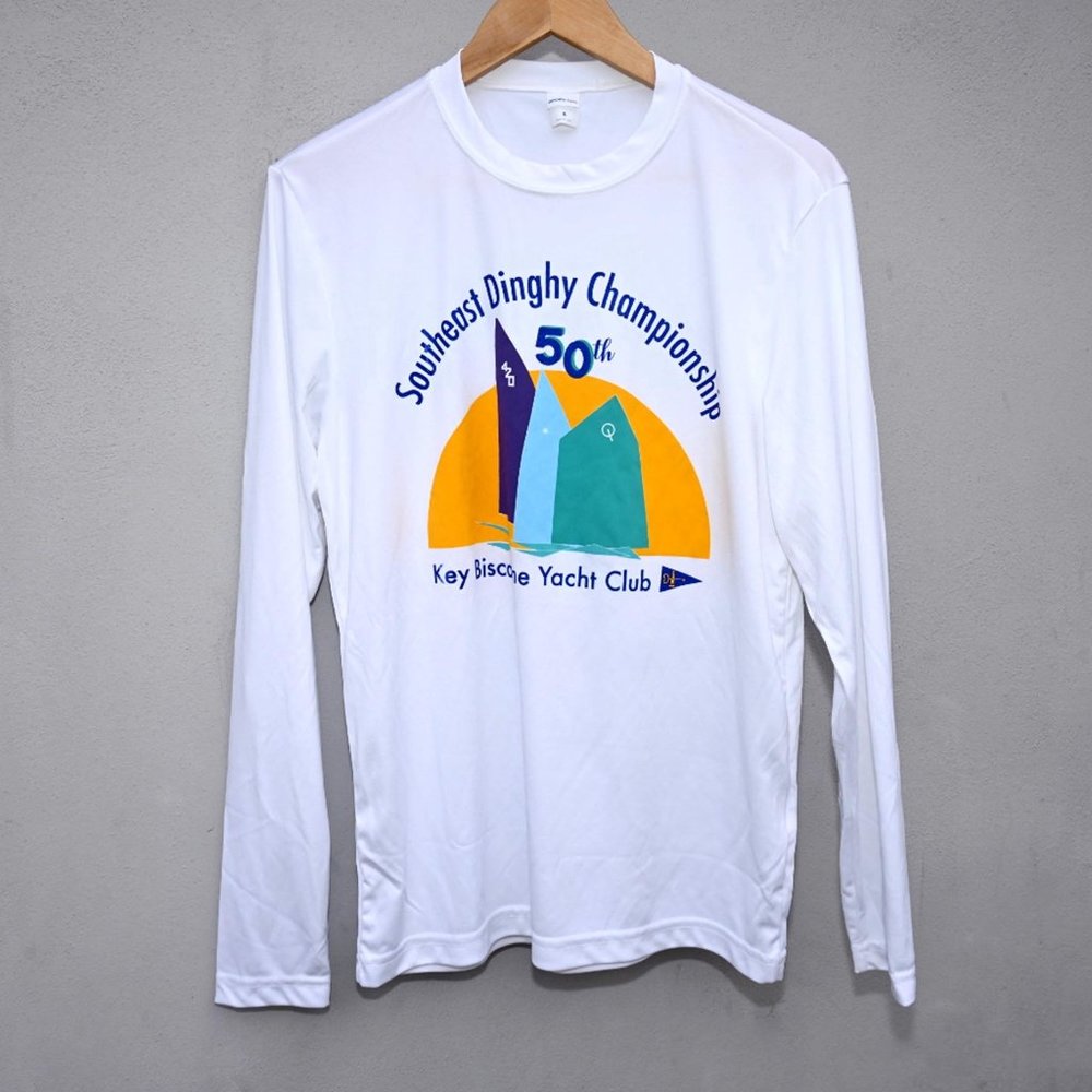 Southeast Dinghy Champs Key Biscayne Sun Rash Guard Men S White Long Sleeve